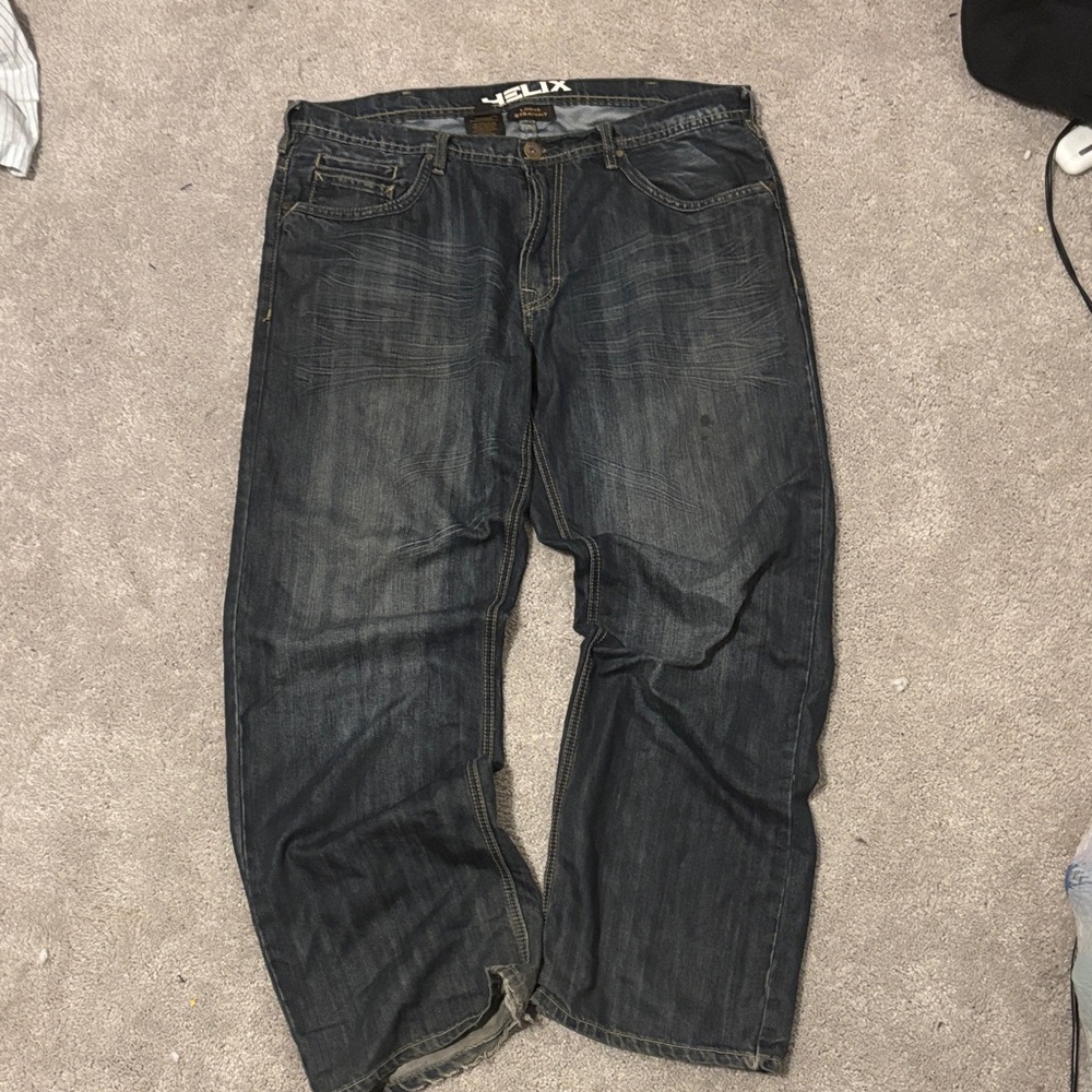 Helix Men's Deep Indigo Relaxed Jeans